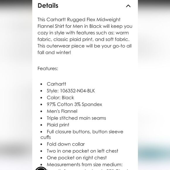 Carhartt Rugged Flex Midweight Flannel L/S Shirt - Picture 4 of 7